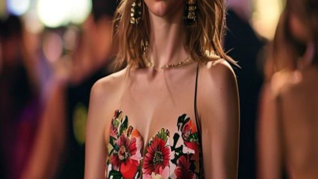 Taylor Swift Stuns in Floral Minidress at Travis Kelce's Event